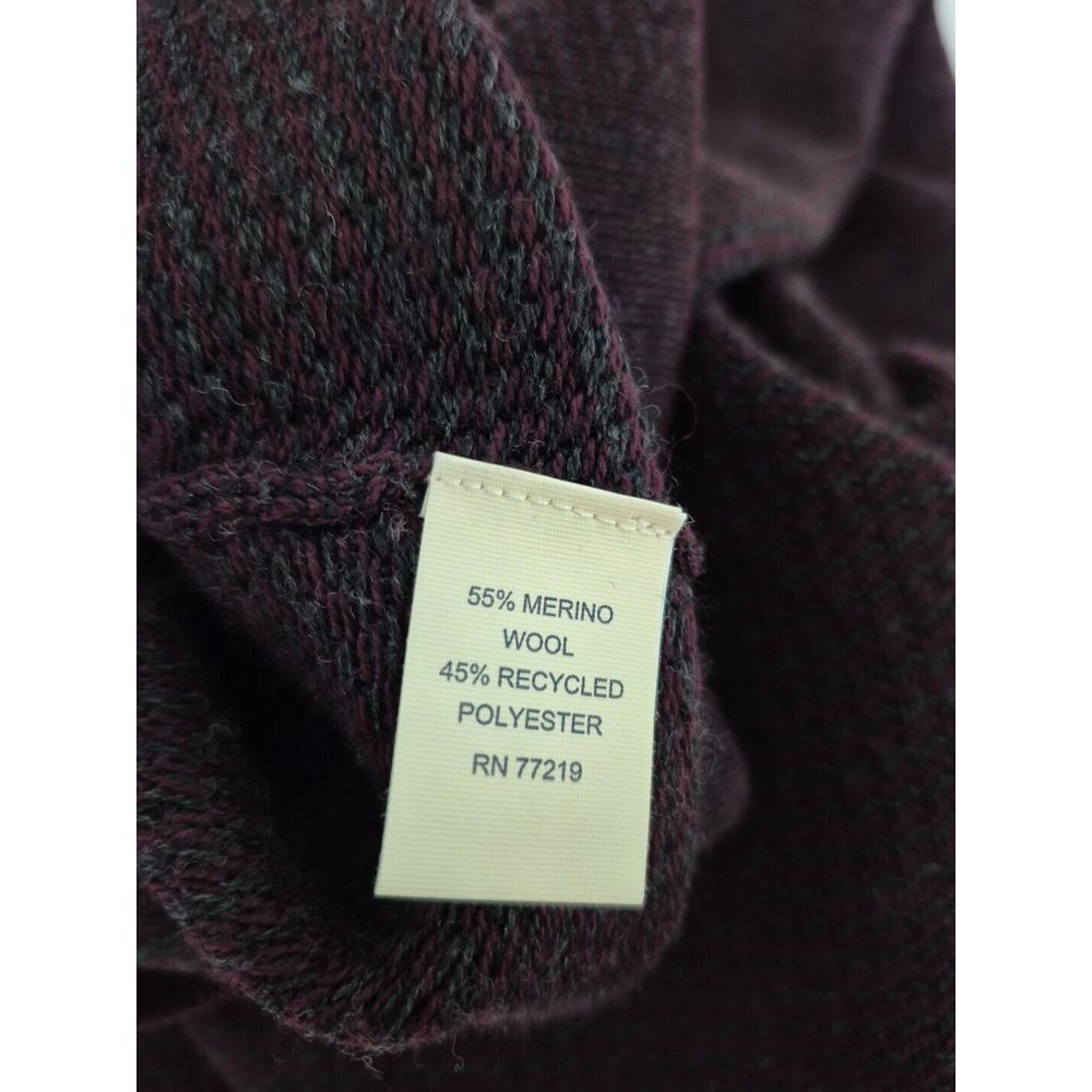 Joseph Abboud Sweater Mens Chest 43 Plum‎ Merino Wool Blend 1/4 Zip  No Sz Tag - Picture 5 of 6